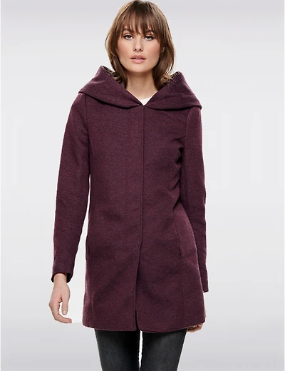Veste Droite Capuche par Only