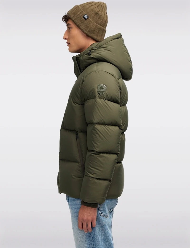 Veste Matelassée en Duvet Pajar pour Homme avec Col Haut et Capuche Détachable