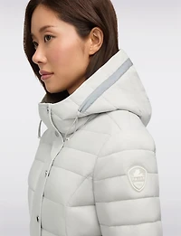 Manteau Matelassé Mi-long Léger Avec Capuche Amovible Ourlet Arrondi par Pajar