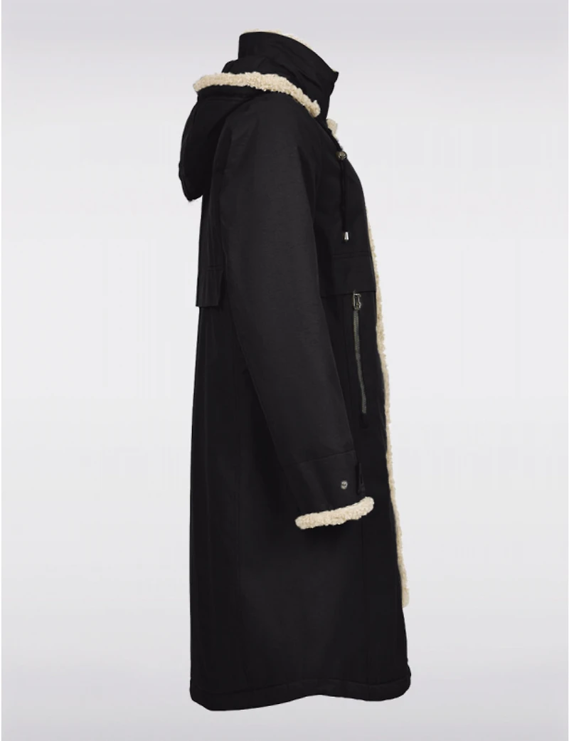 Manteau maxi Frandsen à garniture sherpa – Offres Black Friday