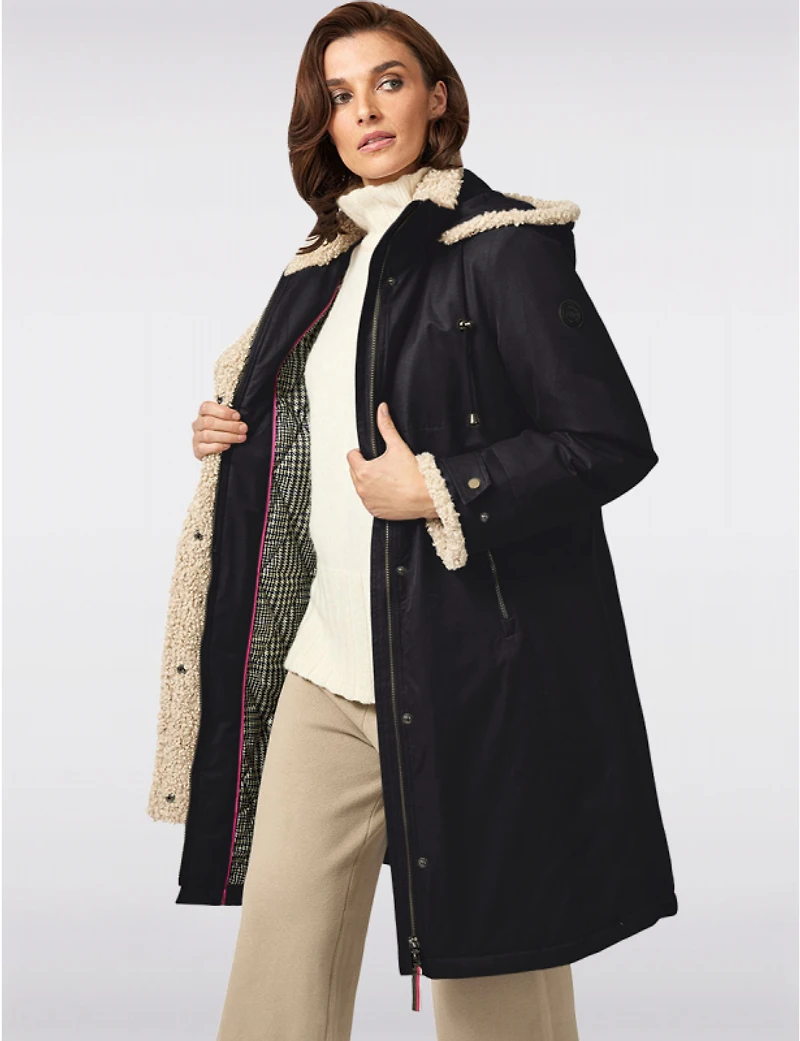 Manteau maxi Frandsen à garniture sherpa – Offres Black Friday