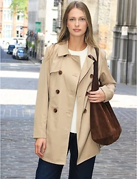Manteaux | La maison du manteau au Québec Trench Court Classique à Double Boutonnage avec Ceinture Amovible par ONLY