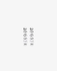 10.5mm Beaded Huggie Earrings in Sterling Silver