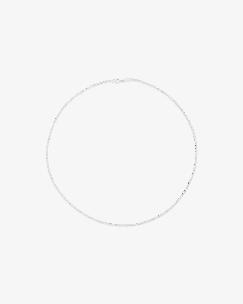 45cm (18") 2mm-2.5mm Width Belcher Chain in Sterling Silver