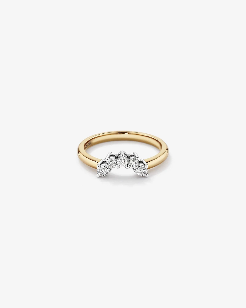 Wedding Band with 1/4 Carat TW of Diamonds in 14kt Yellow & White Gold