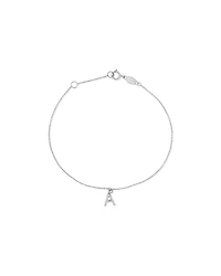 19cm (7.5") A Initial Bracelet in Sterling Silver
