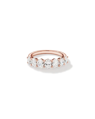 2.00 Carat TW Oval Laboratory-Grown Diamond Wedding Ring in 14kt Rose Gold