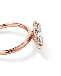 Bague de fiançailles TW de 1,46 carat en or rose 14 carats en or rose 14 carats