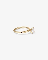 Bague de fiançailles solitaire ronde en diamant brillant de laboratoire TW de 1 carat en or jaune 14 carats