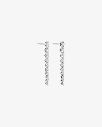 0,50 carat TW Boucles d'oreilles pendantes graduées en diamant en or blanc 18kt