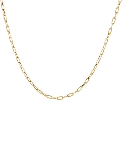 45cm (18”) 3.5mm Hollow Paperclip Chain in 10kt Yellow Gold