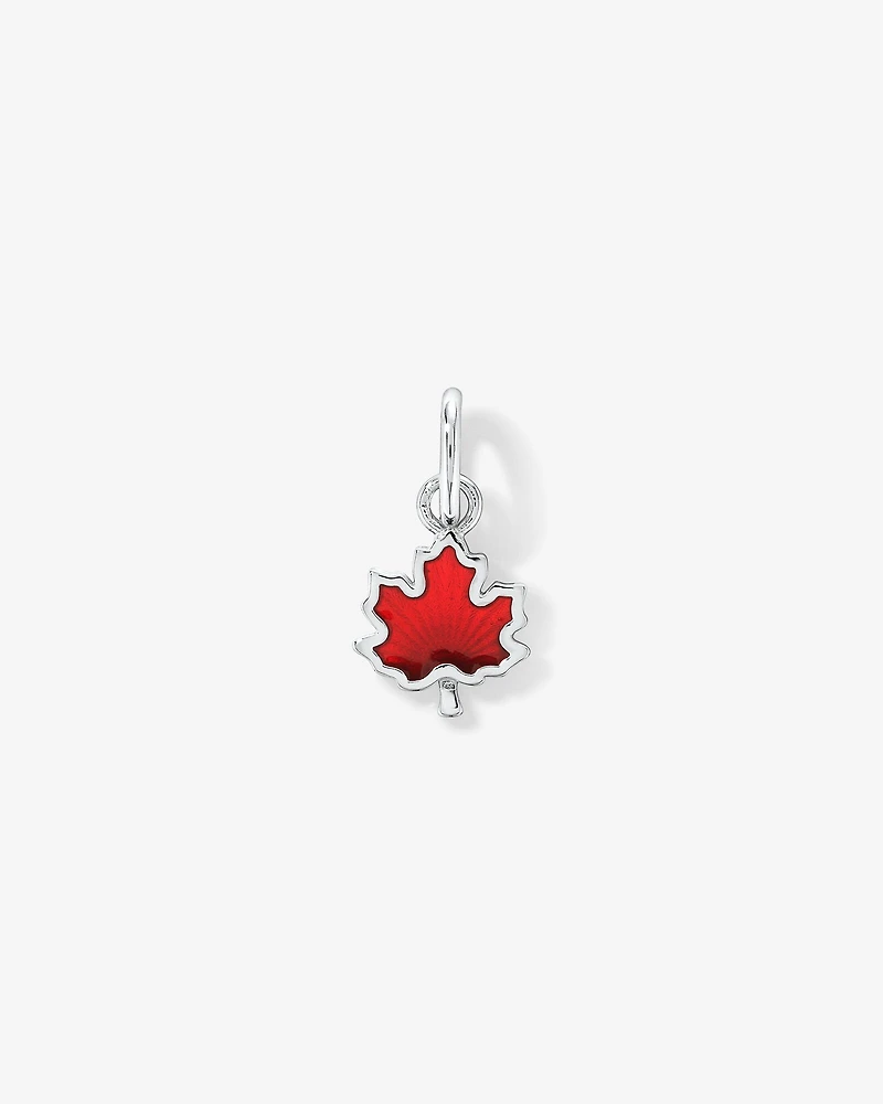Canadian Red Maple Leaf Pendant in Sterling Silver