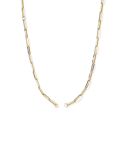 50cm (20") Square Paperclip Open Pendant Chain in 10kt Yellow Gold