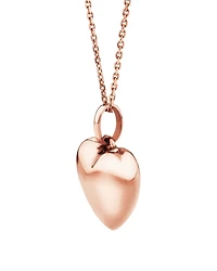 Pendentif à cœur bombé en or rose 10 K