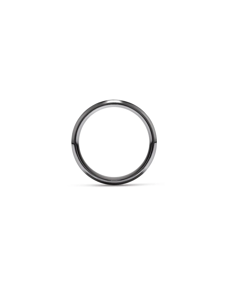 8mm Brushed Dome Wedding Band in Tantalum and 10kt White Gold