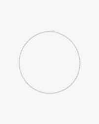 55cm (22") 3mm-3.5mm Width Oval Belcher Chain in Sterling Silver