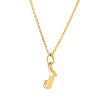 Pendentif « J » en or jaune 10 K