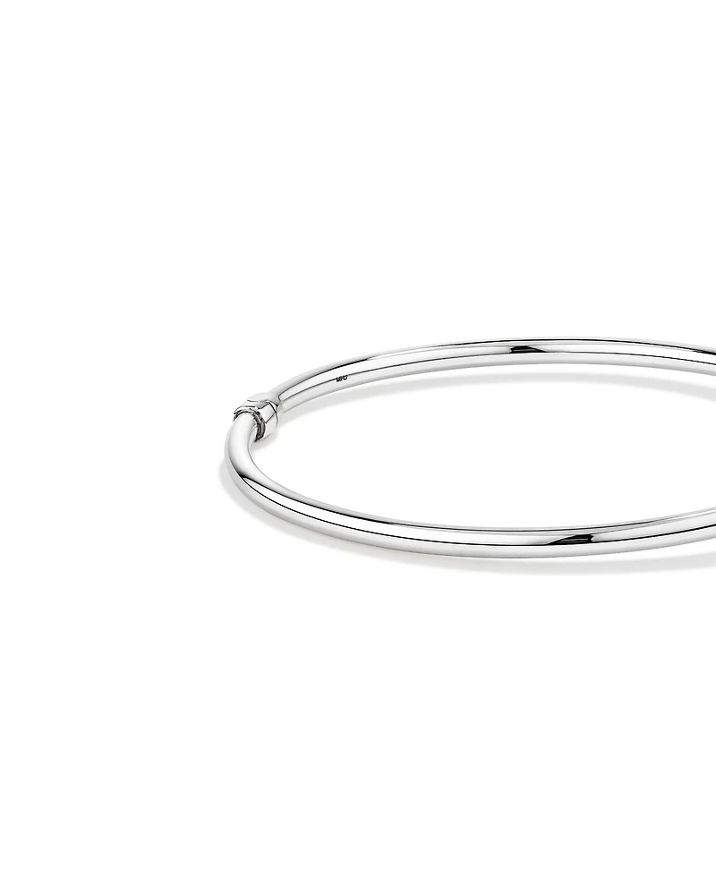60mm Hollow Tube Bangle in Sterling Silver