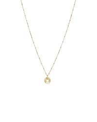Collier pendentif cercle ouvert Sunray en or jaune 10 kt