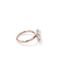 2.34 Carat TW Oval Cut Laboratory-Grown Diamond Halo Engagement Ring in 14kt Rose Gold
