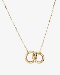 Collier en or jaune 10 K à deux cercles