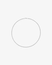 Collier Chaîne Gourmette Fine 55 Cm (22") Largeur 3,5-4 Mm En Argent Sterling