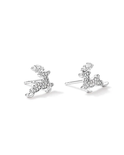 Pendentifs Clous Renne avec Cubic Zirconia en Argent Sterling