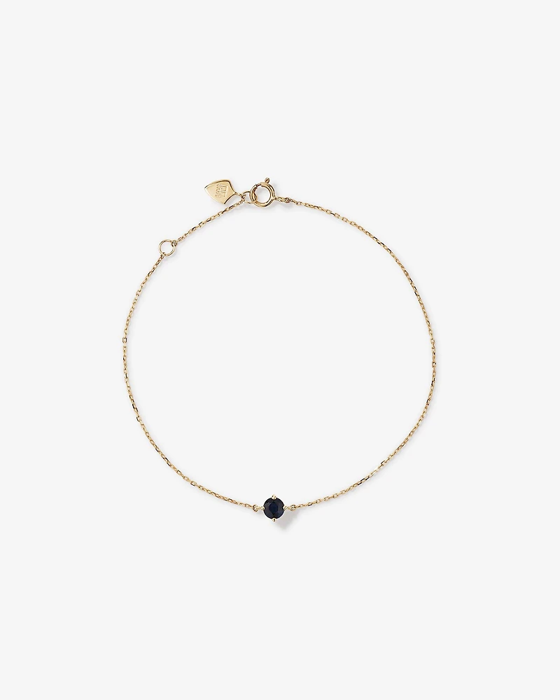 Bracelet en or jaune 10 K de 19 cm à saphir