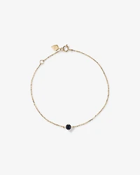 Bracelet en or jaune 10 K de 19 cm à saphir