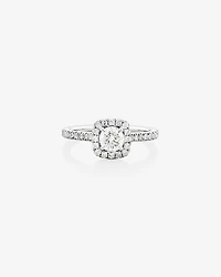 Bague de fiançailles en or blanc 14 K avec diamants totalisant 0,95 ct