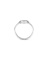 Bague Coeur Ouvert en Argent Sterling