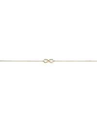 Bracelet infini orné d'un diamant en or jaune 10kt