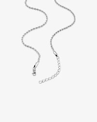 Chaîne cordelette en argent sterling de 50 cm, largeur de 2 à 2,5 mm