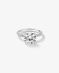 3.50 Carat TW Round Brilliant Laboratory-Grown Diamond Engagement Ring in 18kt White Gold