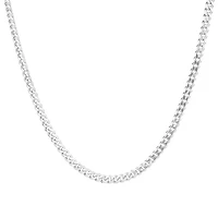 50cm (20") 4mm-4.5mm Width Curb Chain in Sterling Silver