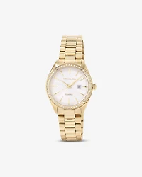 Women's 0.60 Carat TW Diamond Bezel Watch in Gold Tone Stainless Steel