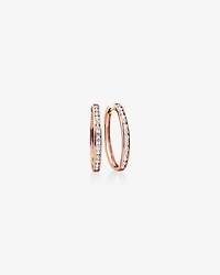 Huggie Earrings with Carat TW of Diamonds 10kt Rose Gold