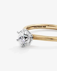 Bague de fiançailles Solitaire de Michael Hill en or jaune et blanc 18 K avec diamants du Code of Origin de De Beers totalisant 0,70 ct