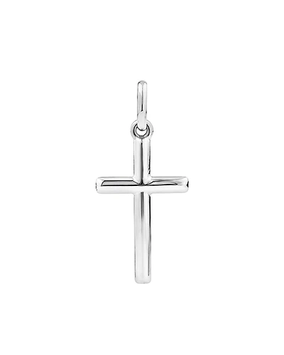 Pendentif en forme de croix en or blanc 10 K