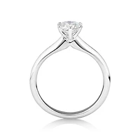 Bague de fiançailles en or blanc 18 K à diamant solitaire certifié totalisant 0,75 ct