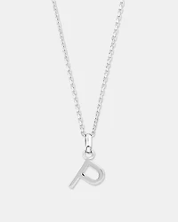 "P" Initial Pendant in Sterling Silver