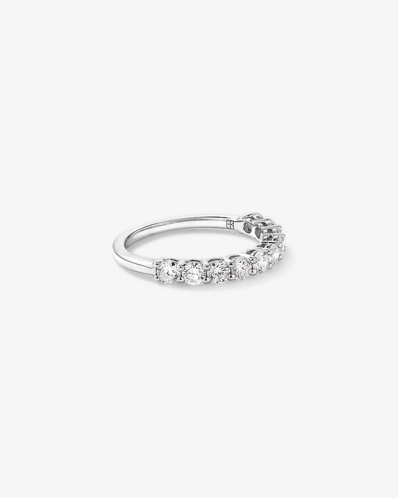 1.00 Carat TW Round Brilliant Laboratory-Grown Diamond Wedding Band in 14kt White Gold