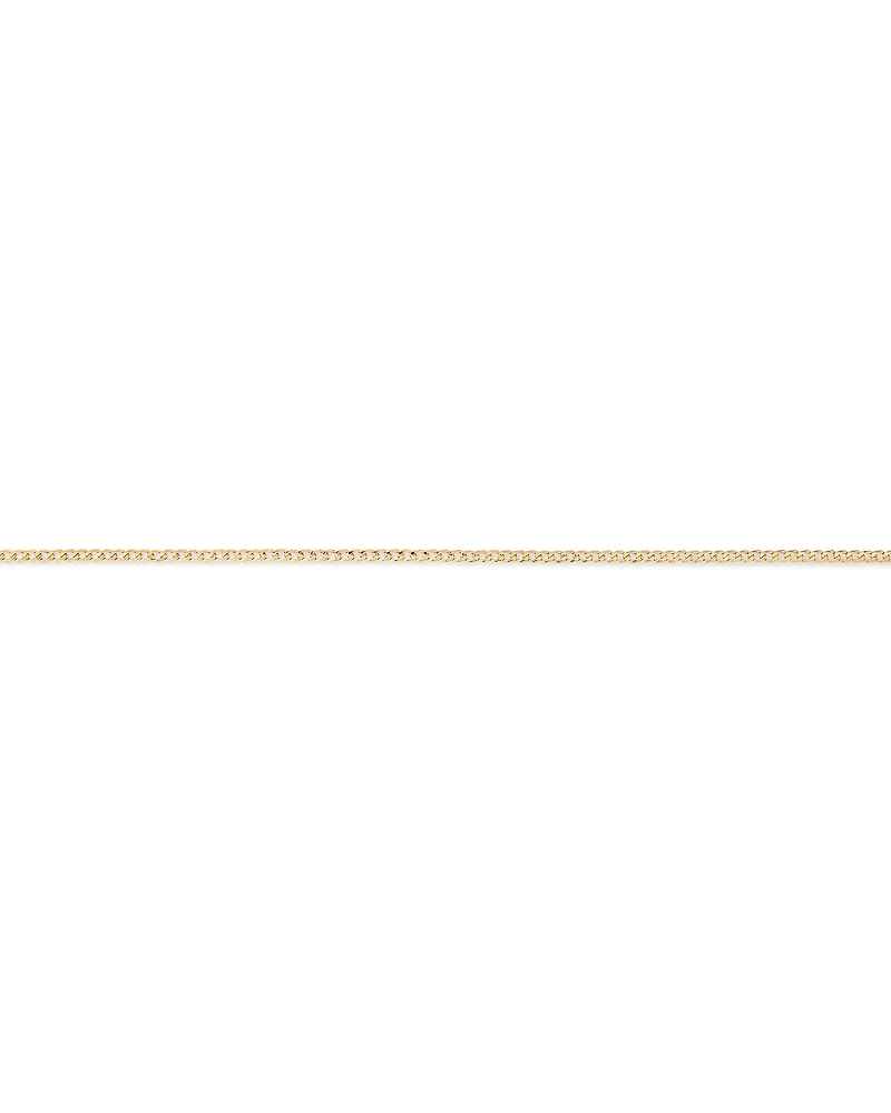 55cm (22") 3.9mm Width Semi Solid Curb Chain in 10kt Yellow Gold