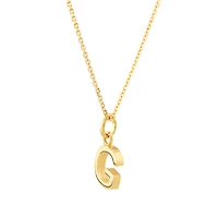 Initial Pendant in 10kt Yellow Gold