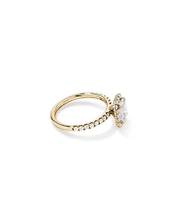 Bague de fiançailles TW de 1,78 carat en or jaune jaune 14 carats taille émeraude