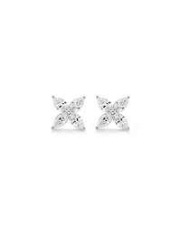 0.62 Carat TW Floret Laboratory-Grown Diamond Stud Earrings in 10kt White Gold