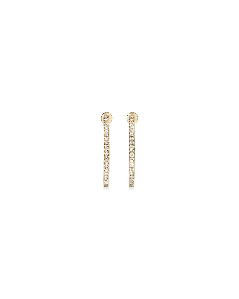 Hoop Earrings With 0.50 Carat TW Of Diamonds 10kt Yellow Gold