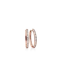 Huggie Earrings with Carat TW of Diamonds 10kt Rose Gold