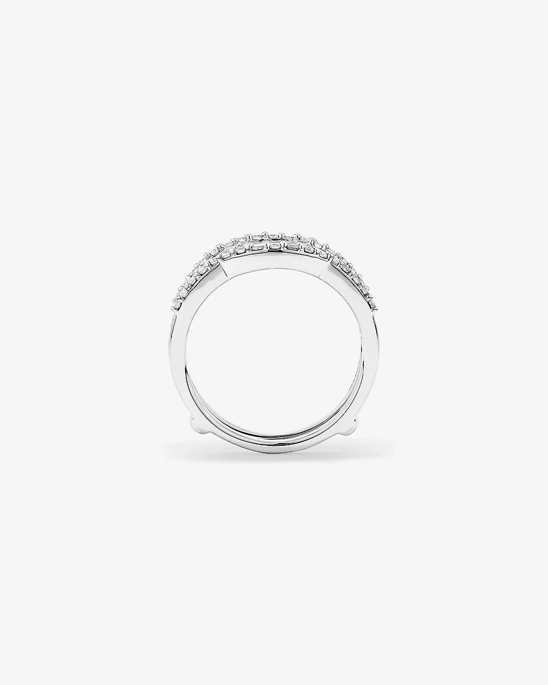 Bague complémentaire en or blanc 14 K avec diamants totalisant 0,75 ct