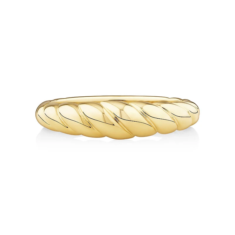 Bague étroite croissant en or jaune 10 K